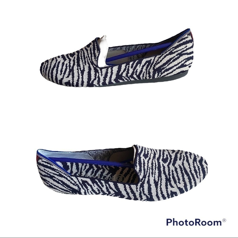 Rothy’s Navy Zebra Loafers